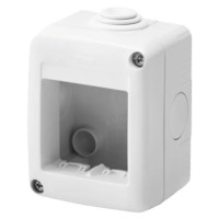 CONTENITORE PROTETTO PER APPARECCHI DI SISTEMA - 2 POSTI - GRIGIO RAL 7035 - IP40